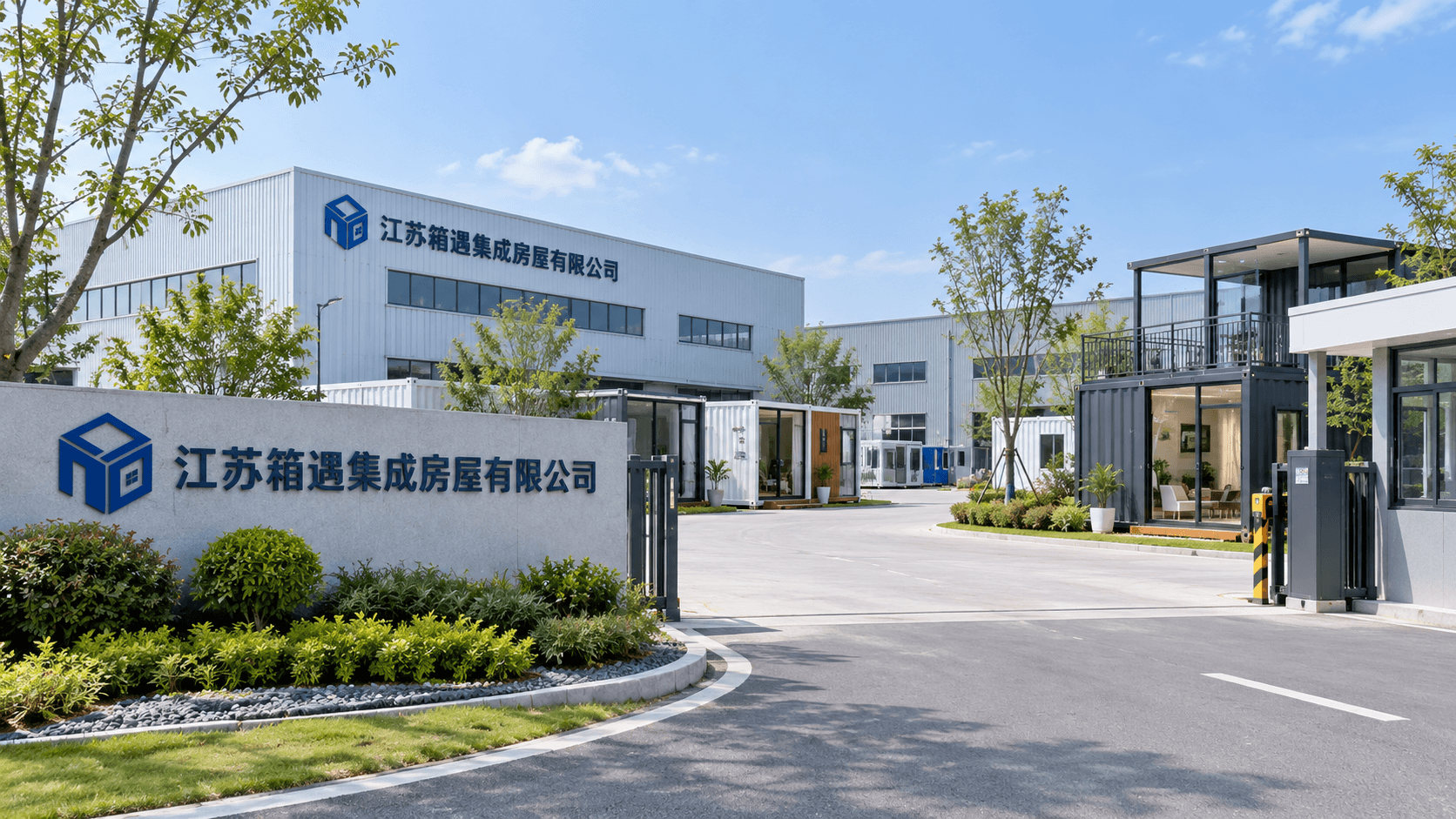 AI生成企业园区场景示意,非江苏箱遇实际园区记录。